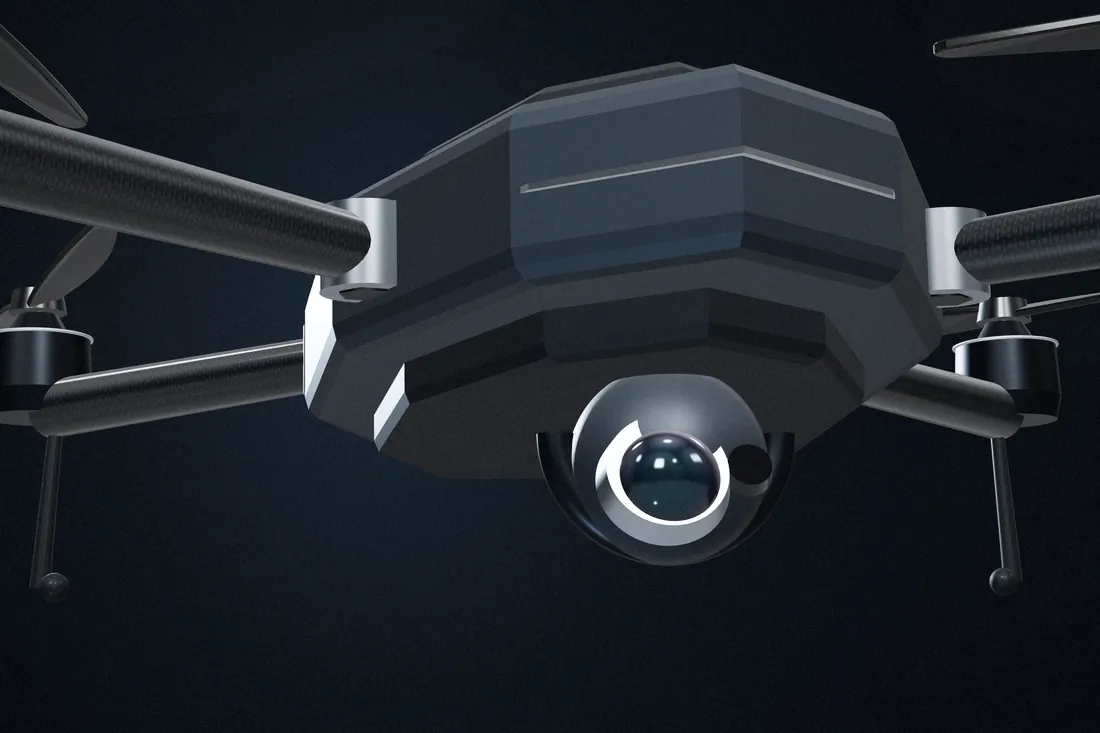 Concept render of a drone sensor gimbal.