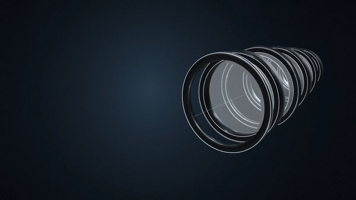 Concept render of a precision lens assembly.